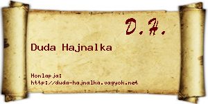 Duda Hajnalka névjegykártya